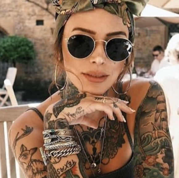 LIKE NEW RayBan Round Metal RB3447 Green Lenses Ray ban Sunglasses - Picture 10 of 12